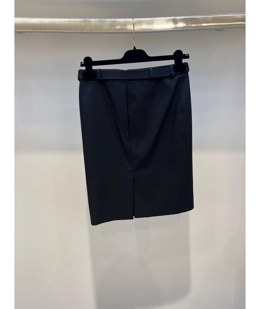 VERSACE Черная юбка миди, фото 2