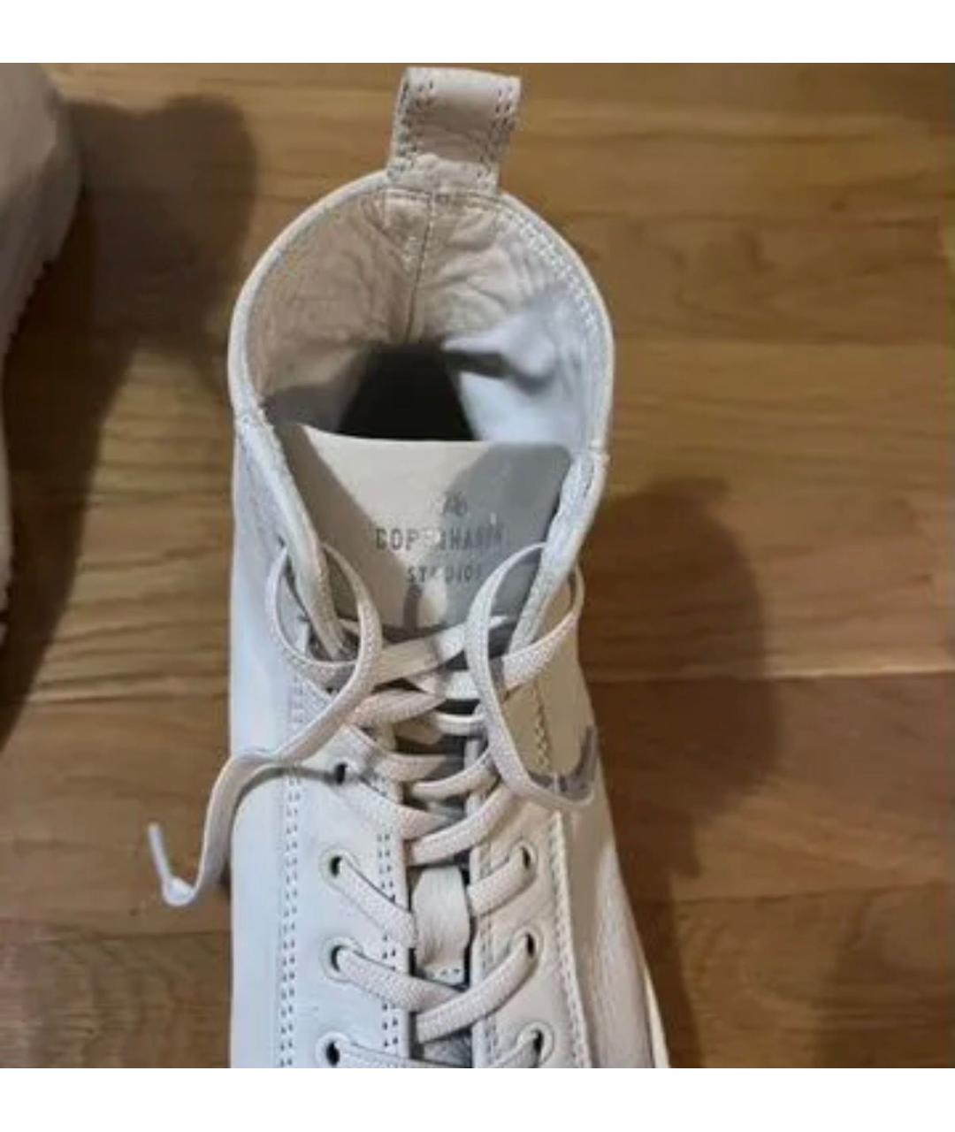 COPENHAGEN Бежевые кожаные кеды, фото 7