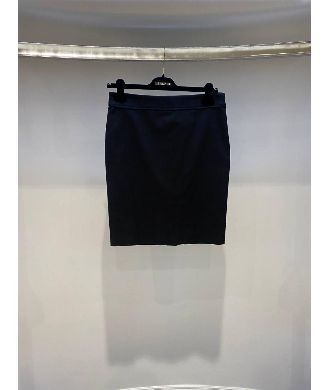 VERSACE Черная юбка миди, фото 3