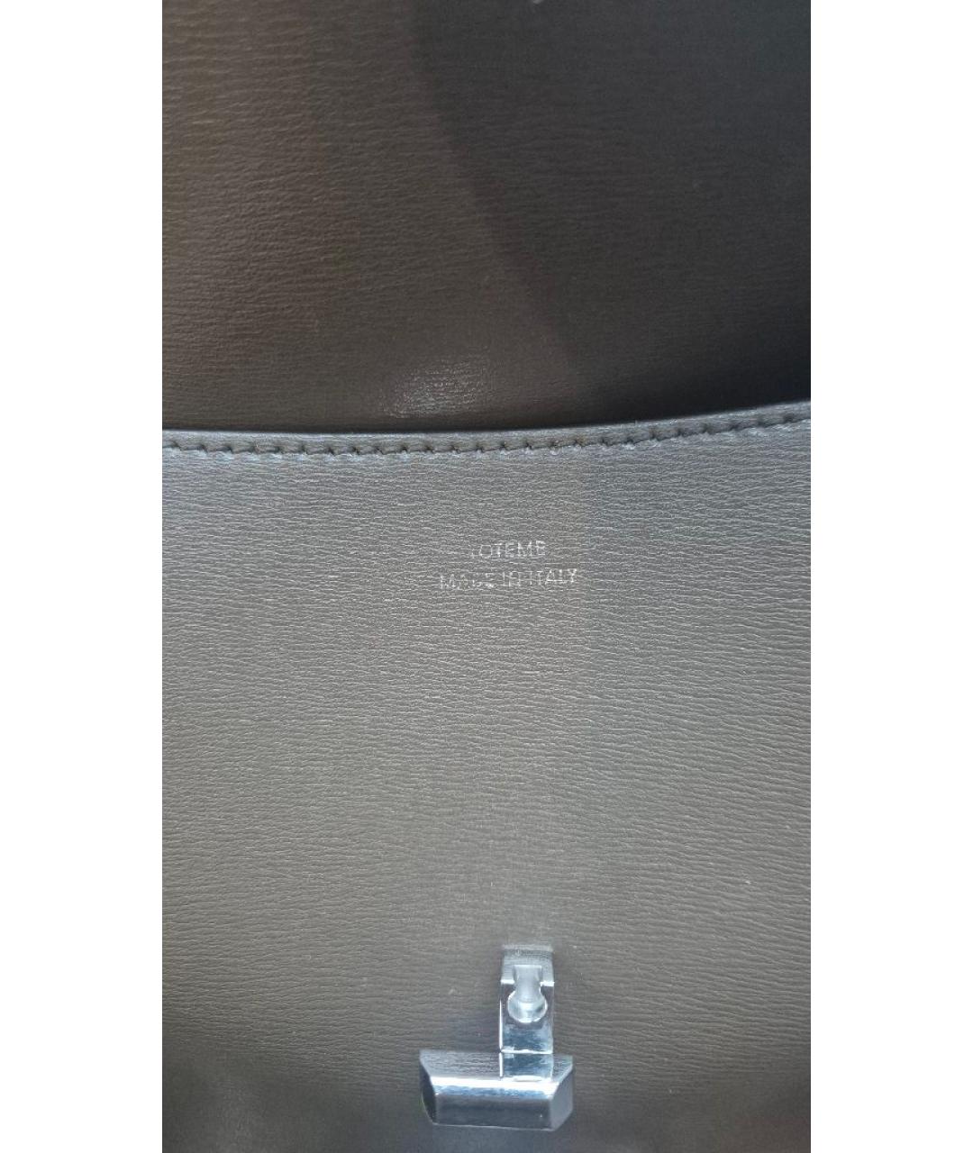 TOTEME Коричневая кожаная сумка через плечо, фото 5