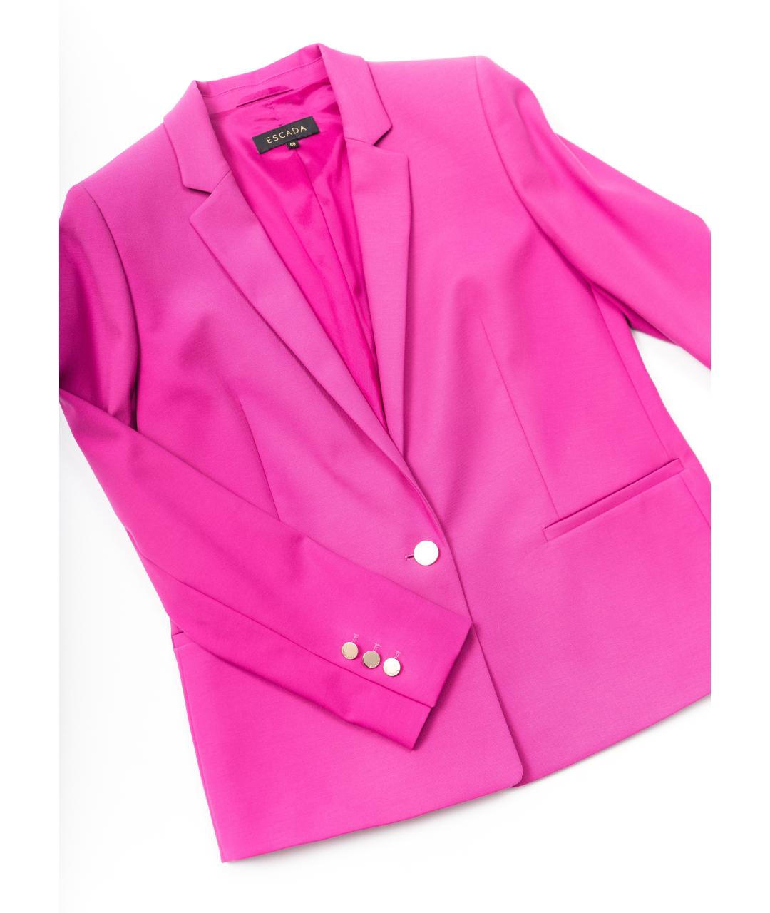 ESCADA Фуксия хлопко-эластановый жакет/пиджак, фото 2