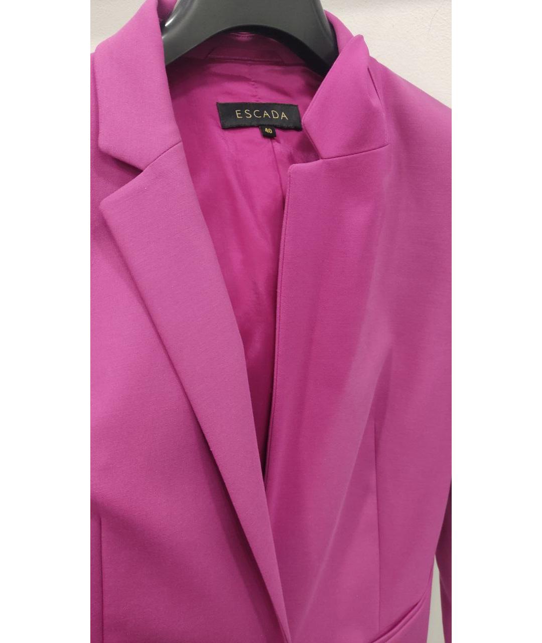 ESCADA Фуксия хлопко-эластановый жакет/пиджак, фото 5