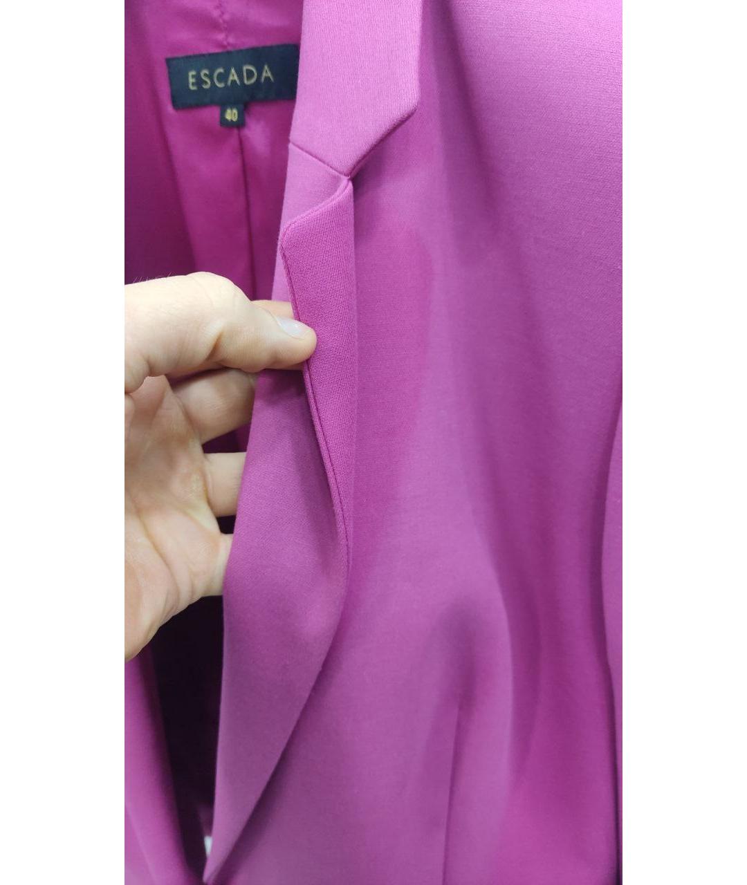 ESCADA Фуксия хлопко-эластановый жакет/пиджак, фото 4