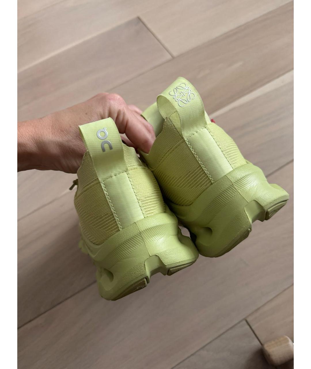 LOEWE Салатовые текстильные кроссовки, фото 4