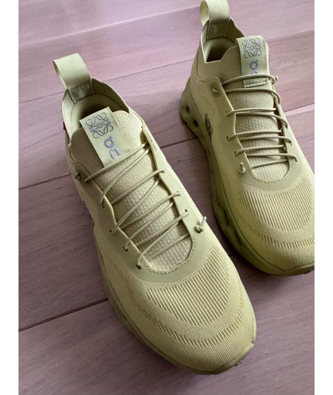 LOEWE Салатовые текстильные кроссовки, фото 8