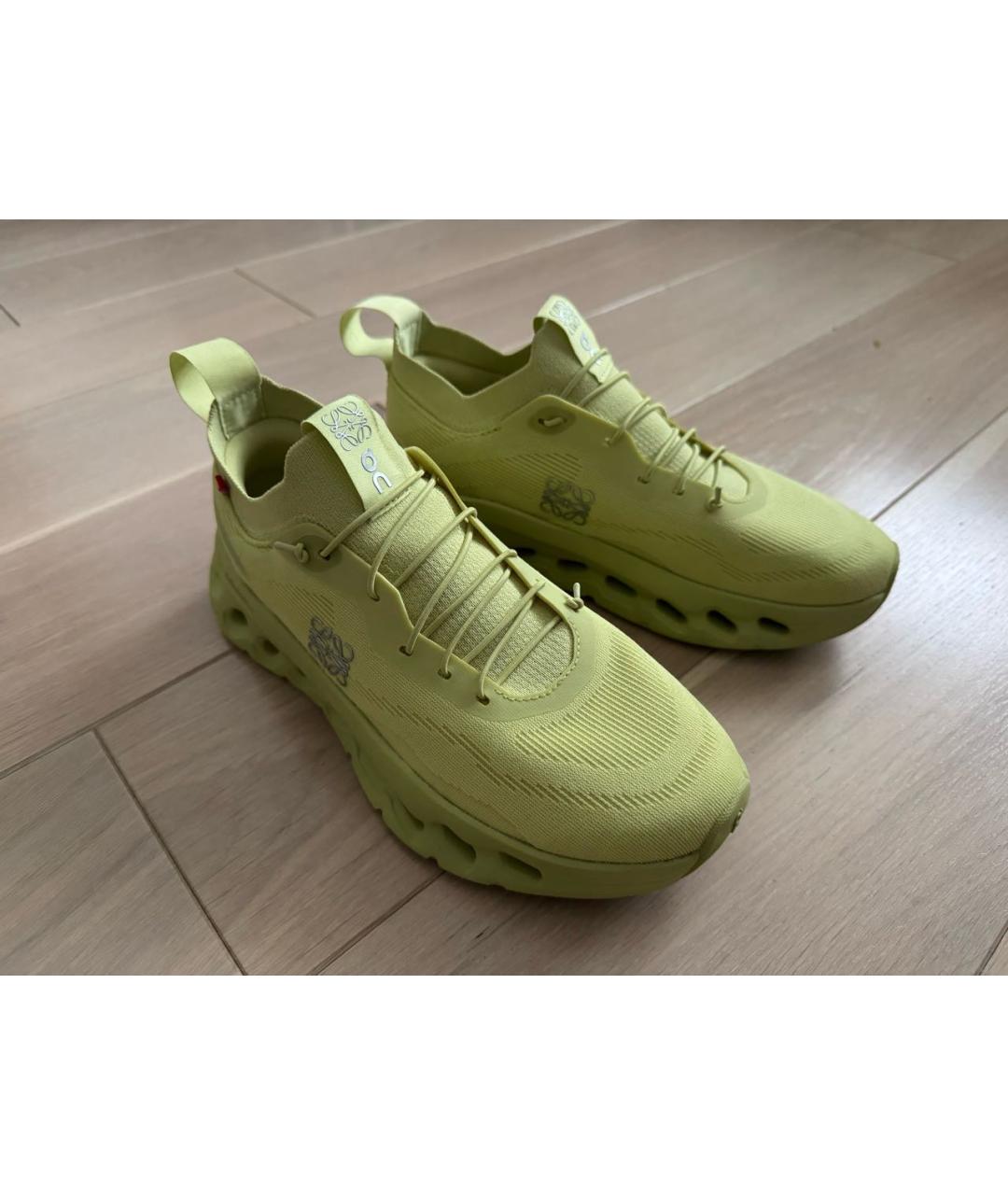 LOEWE Салатовые текстильные кроссовки, фото 7