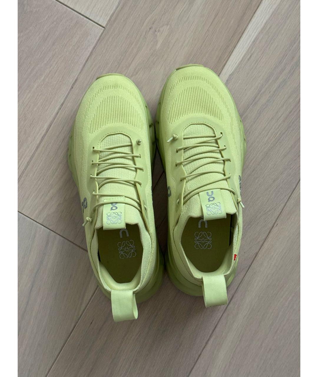 LOEWE Салатовые текстильные кроссовки, фото 3