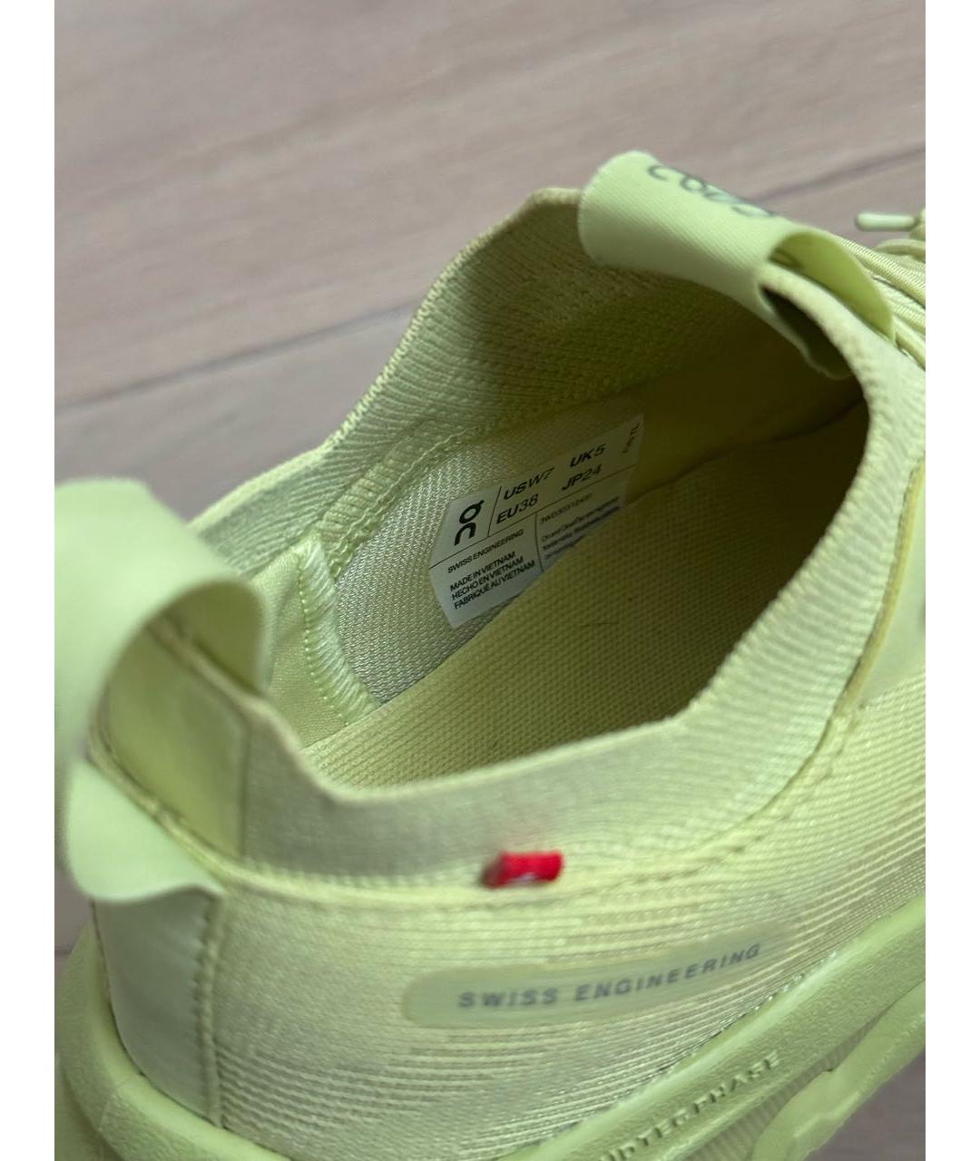 LOEWE Салатовые текстильные кроссовки, фото 5