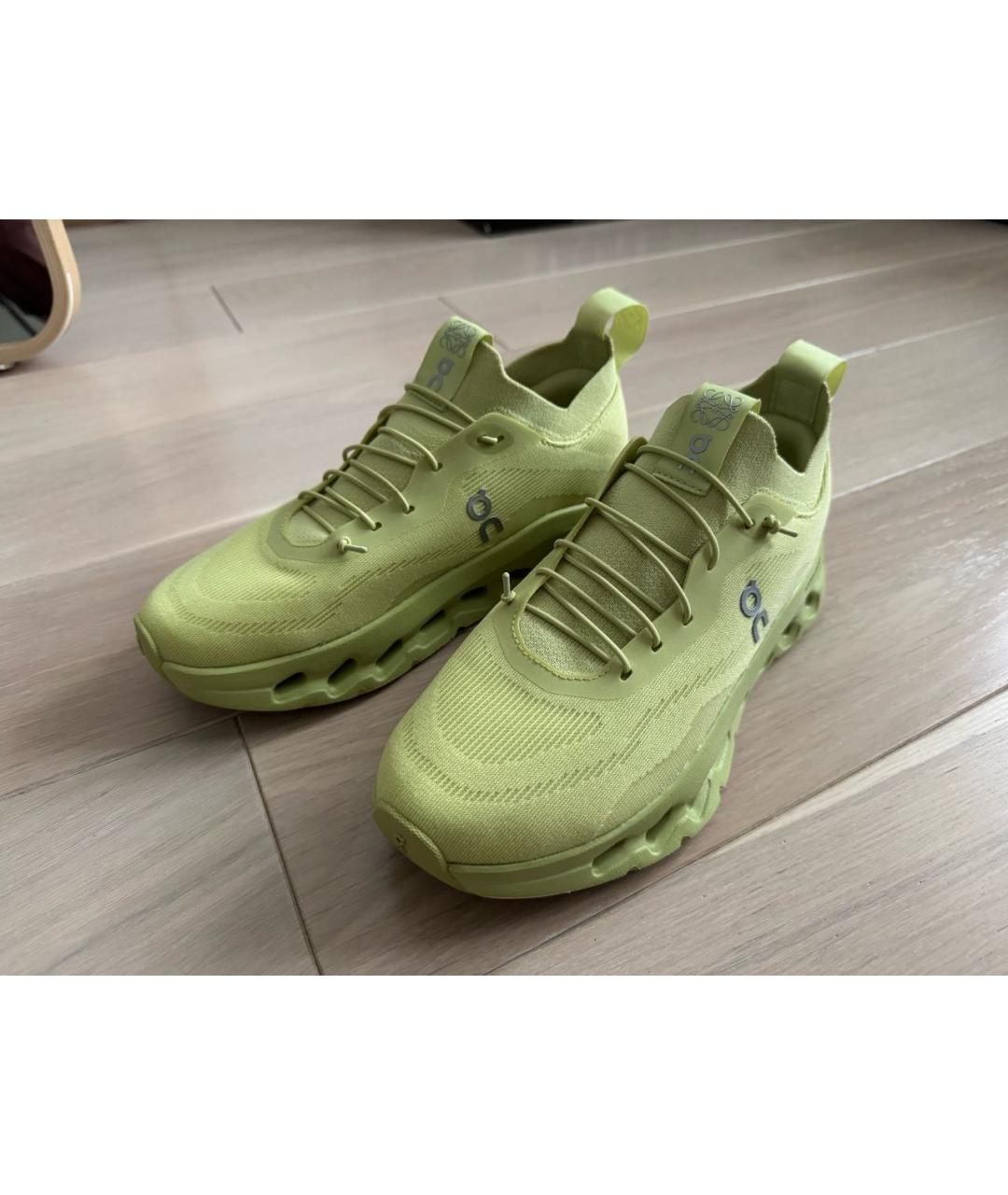 LOEWE Салатовые текстильные кроссовки, фото 2