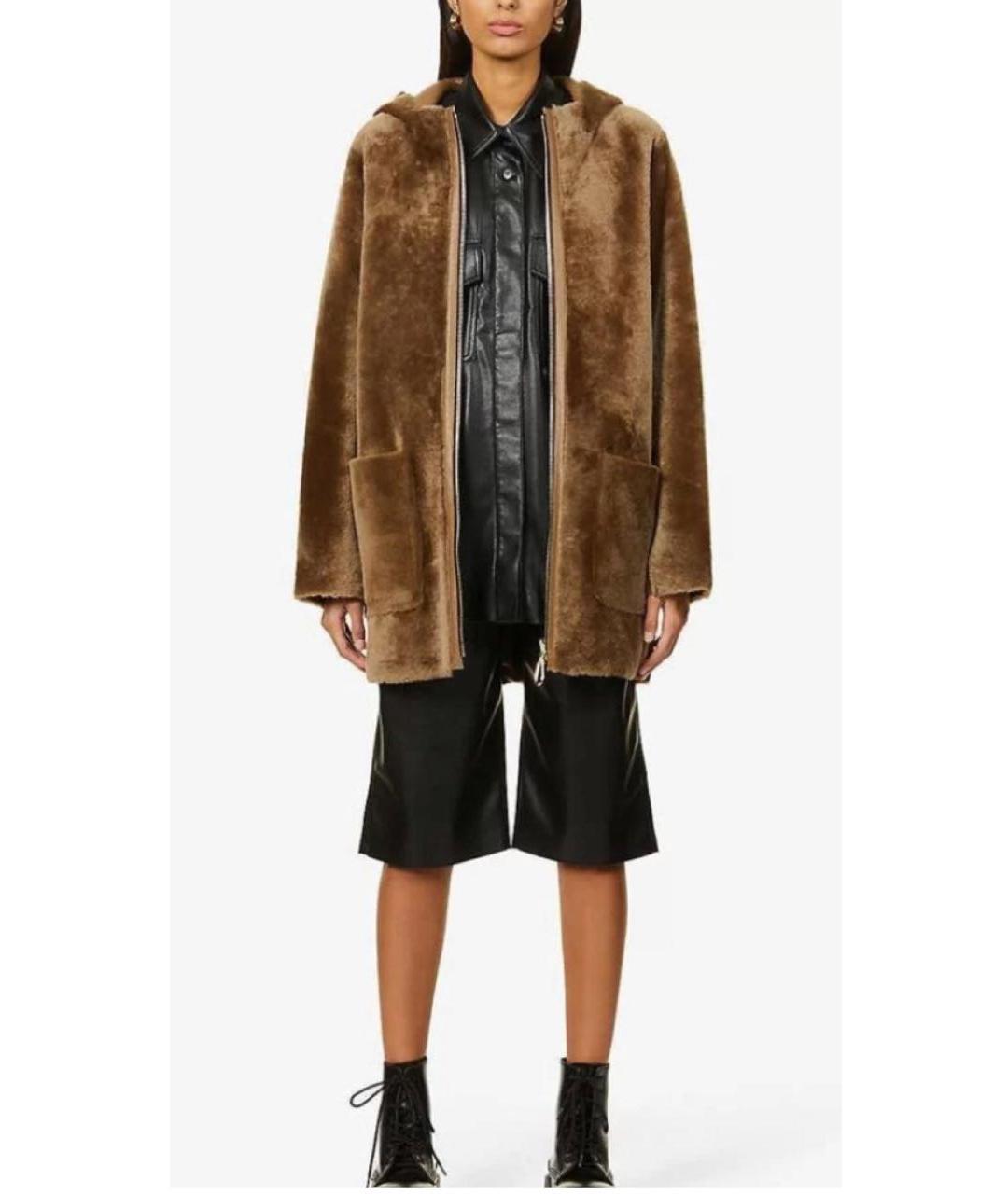 SANDRO Черная меховая дубленка, фото 8