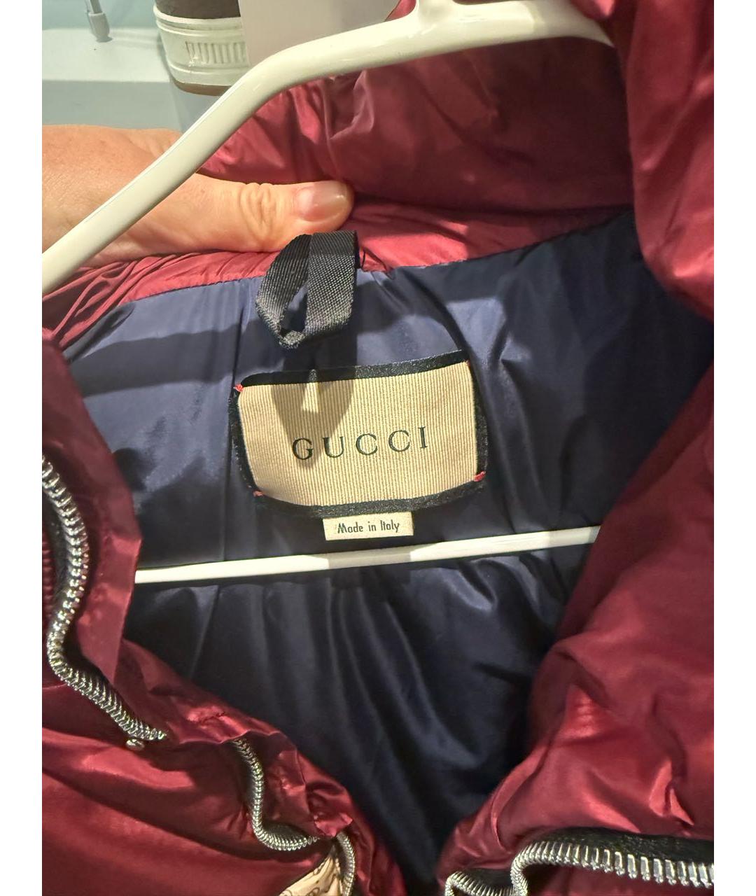 GUCCI Бежевый полиамидовый пуховик, фото 3