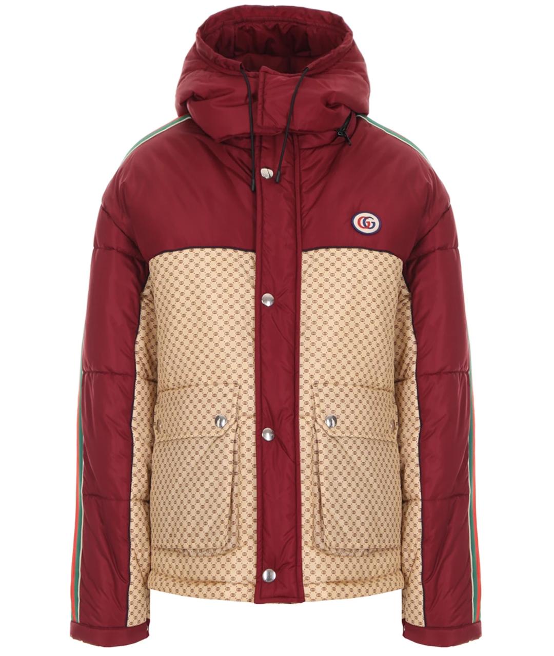 GUCCI Бежевый полиамидовый пуховик, фото 1