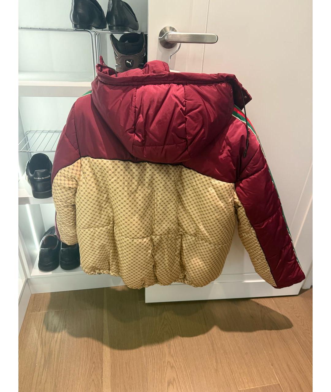 GUCCI Бежевый полиамидовый пуховик, фото 2