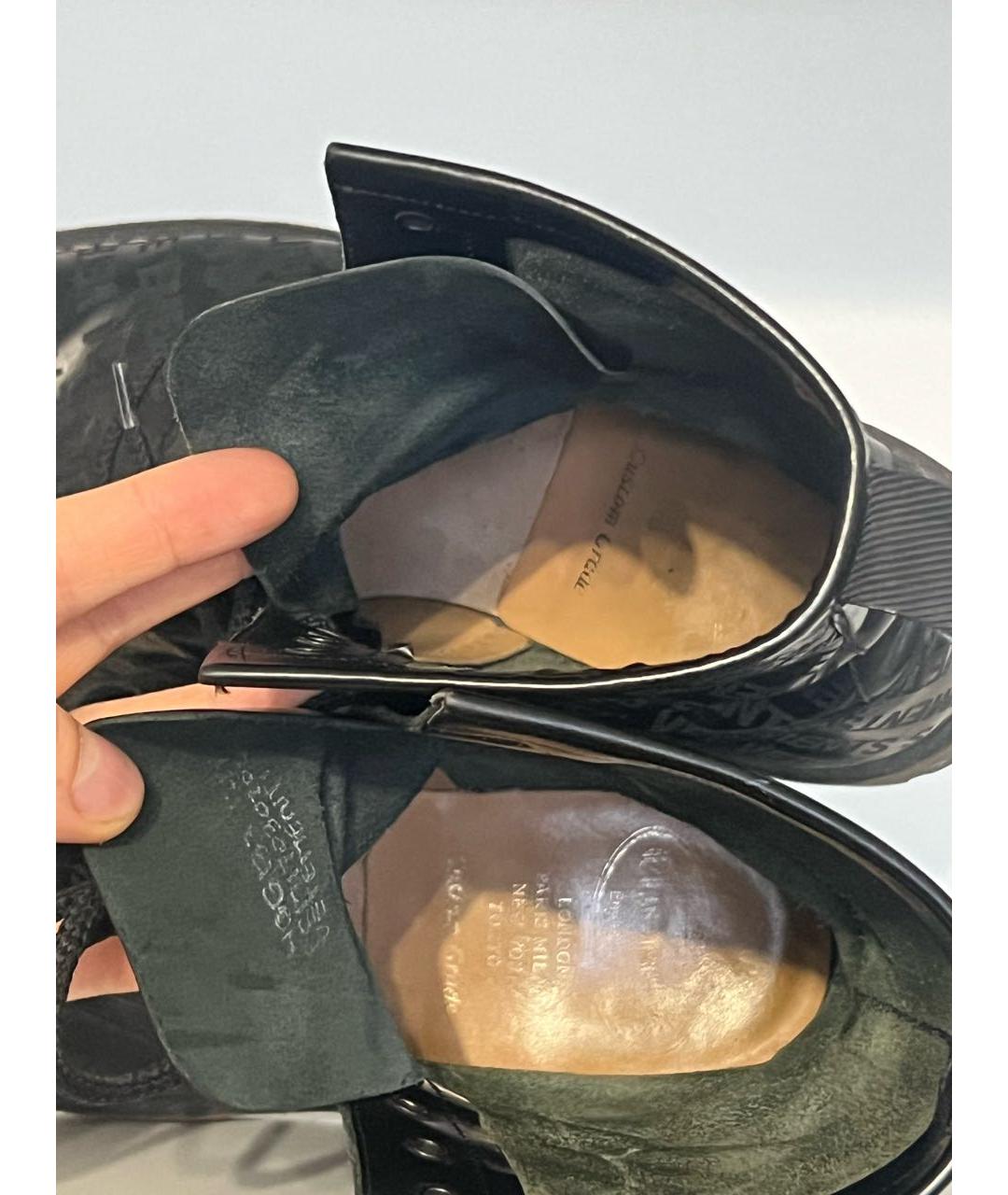 VETEMENTS Черные кожаные низкие ботинки, фото 5