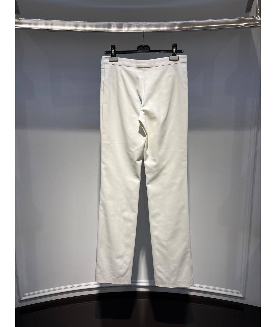 VERSACE Белые прямые брюки, фото 2