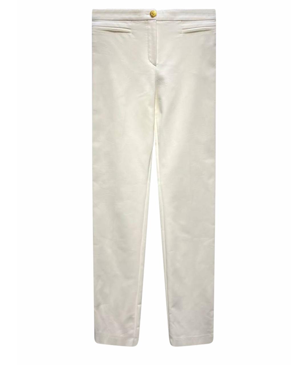 VERSACE Белые прямые брюки, фото 1