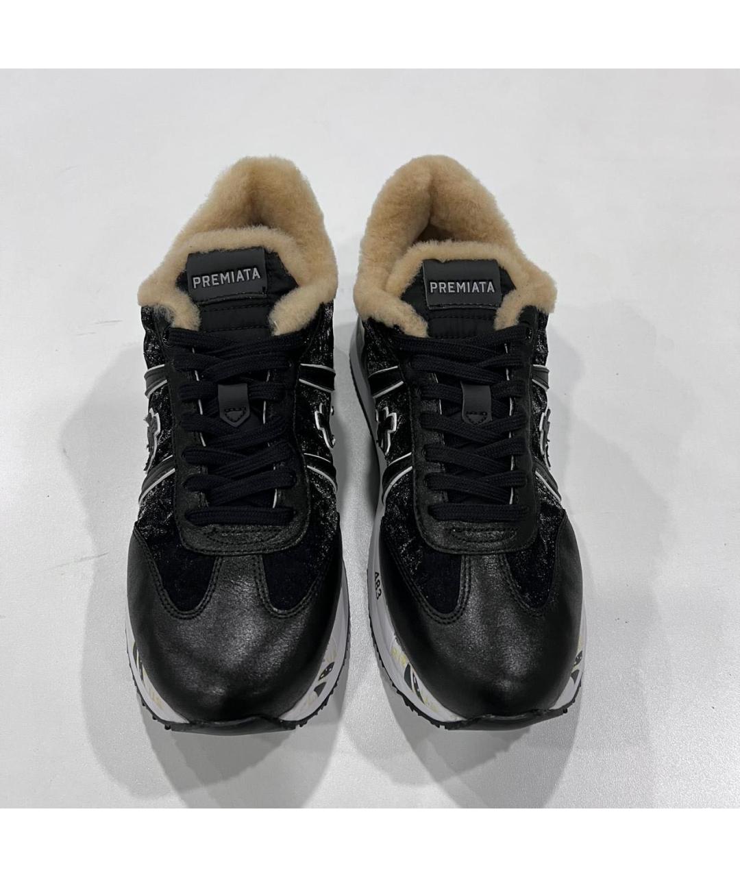 PREMIATA Черные кожаные кроссовки, фото 3