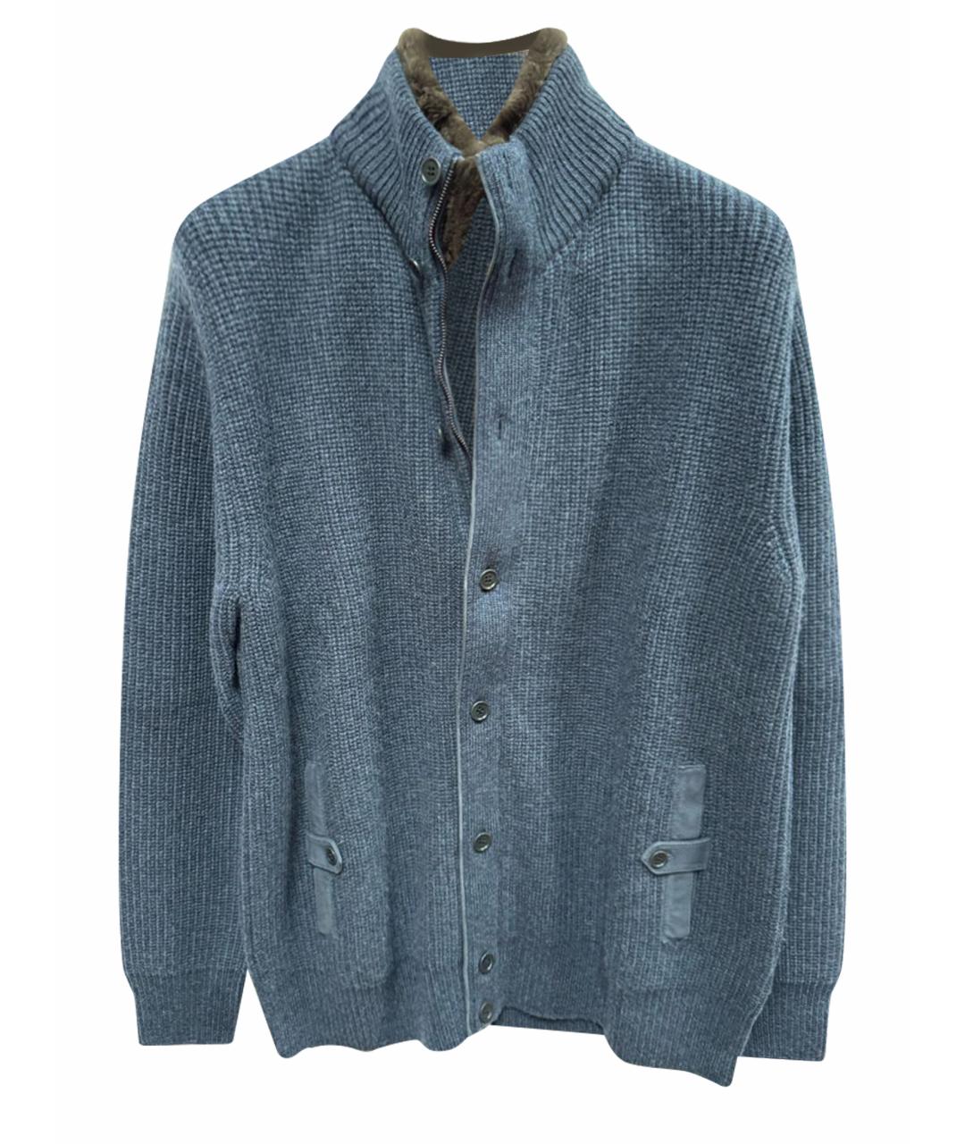 LORO PIANA Темно-синяя кашемировая куртка, фото 1