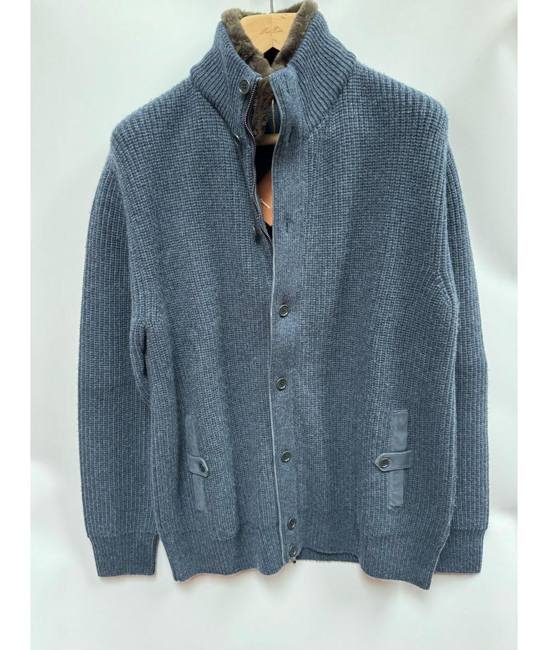 LORO PIANA Темно-синяя кашемировая куртка, фото 7