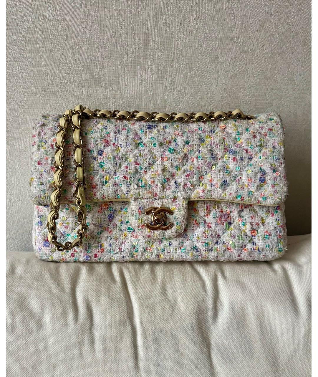 CHANEL Мульти твидовая сумка через плечо, фото 8