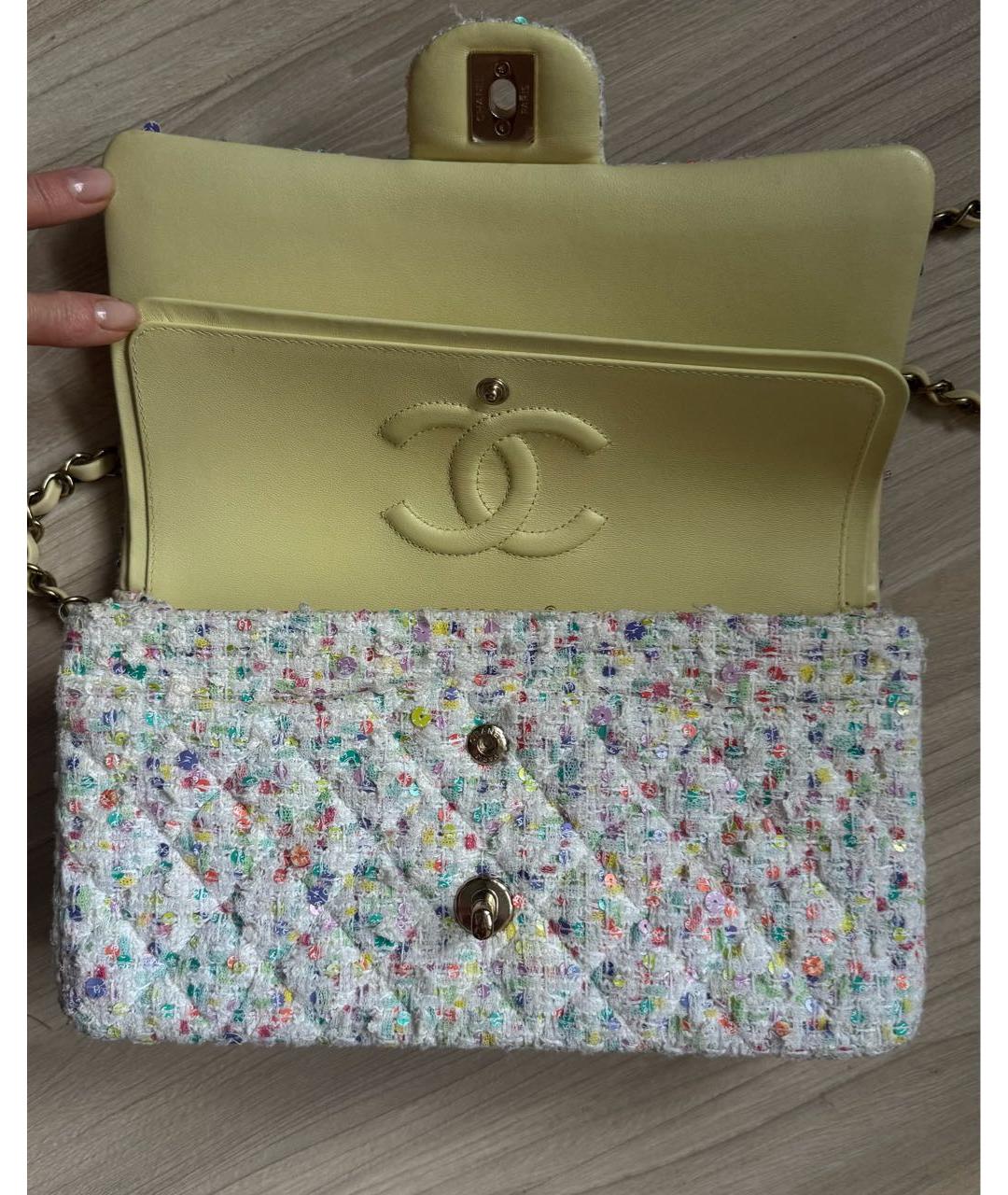 CHANEL Мульти твидовая сумка через плечо, фото 6