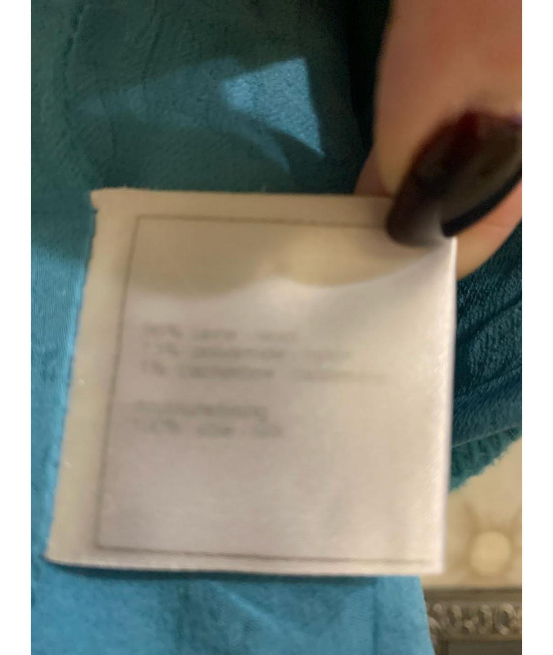 CHANEL Бирюзовое твидовое повседневное платье, фото 5