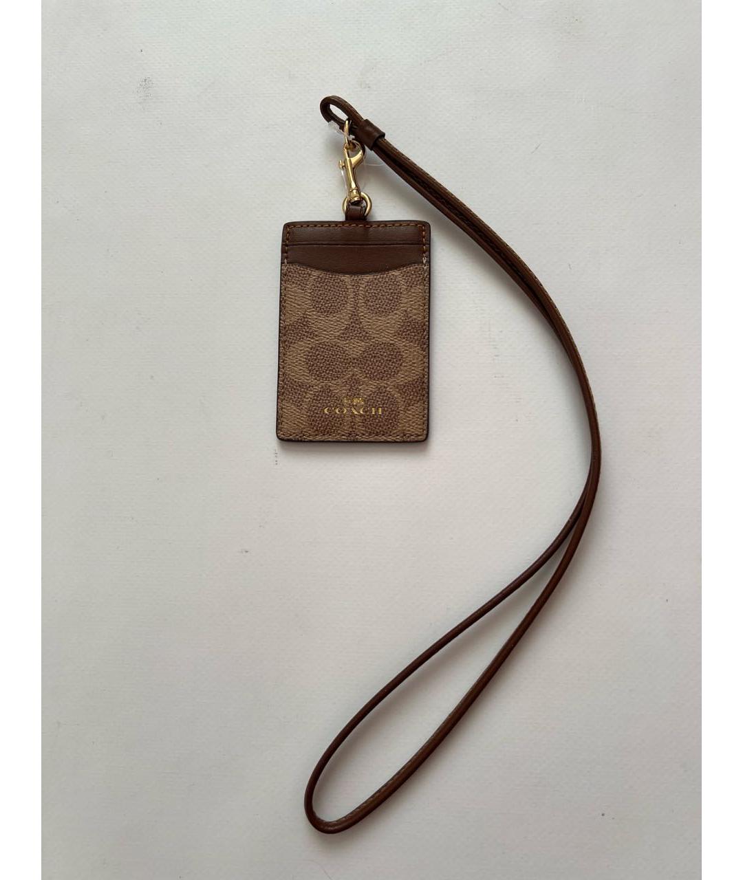 COACH Коричневый кожаный кардхолдер, фото 9
