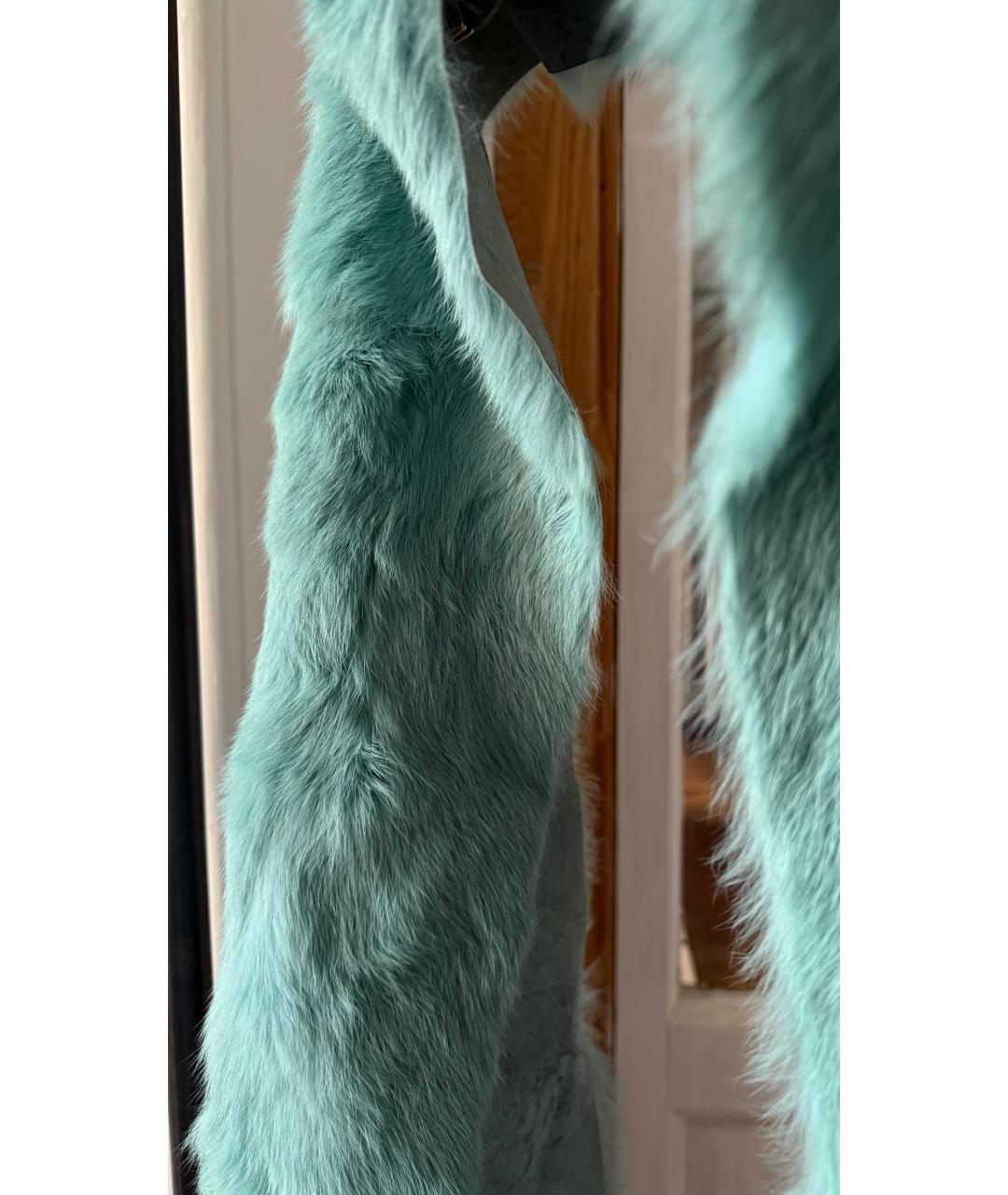 KENZO Голубой шерстяной шарф, фото 2