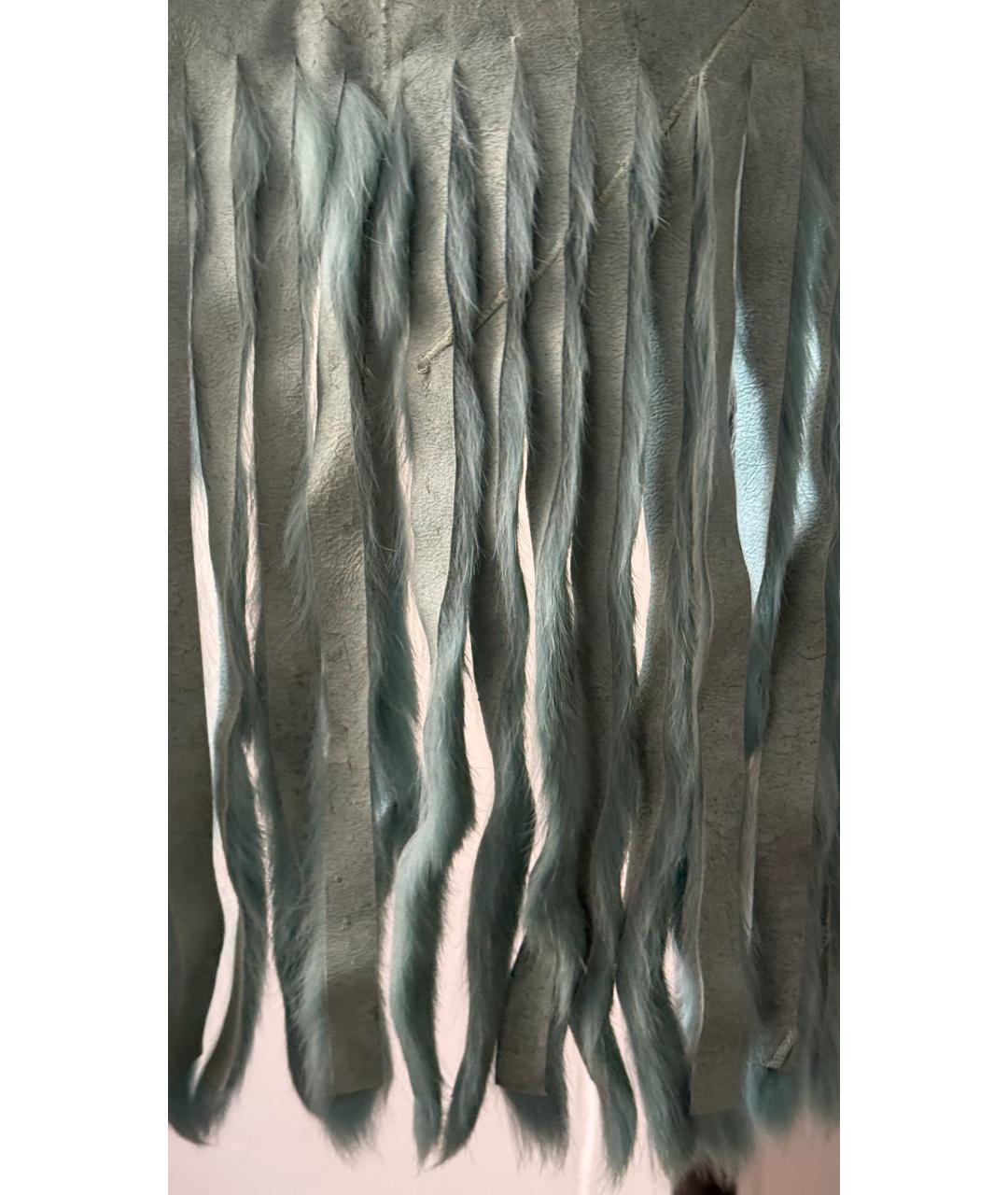 KENZO Голубой шерстяной шарф, фото 3