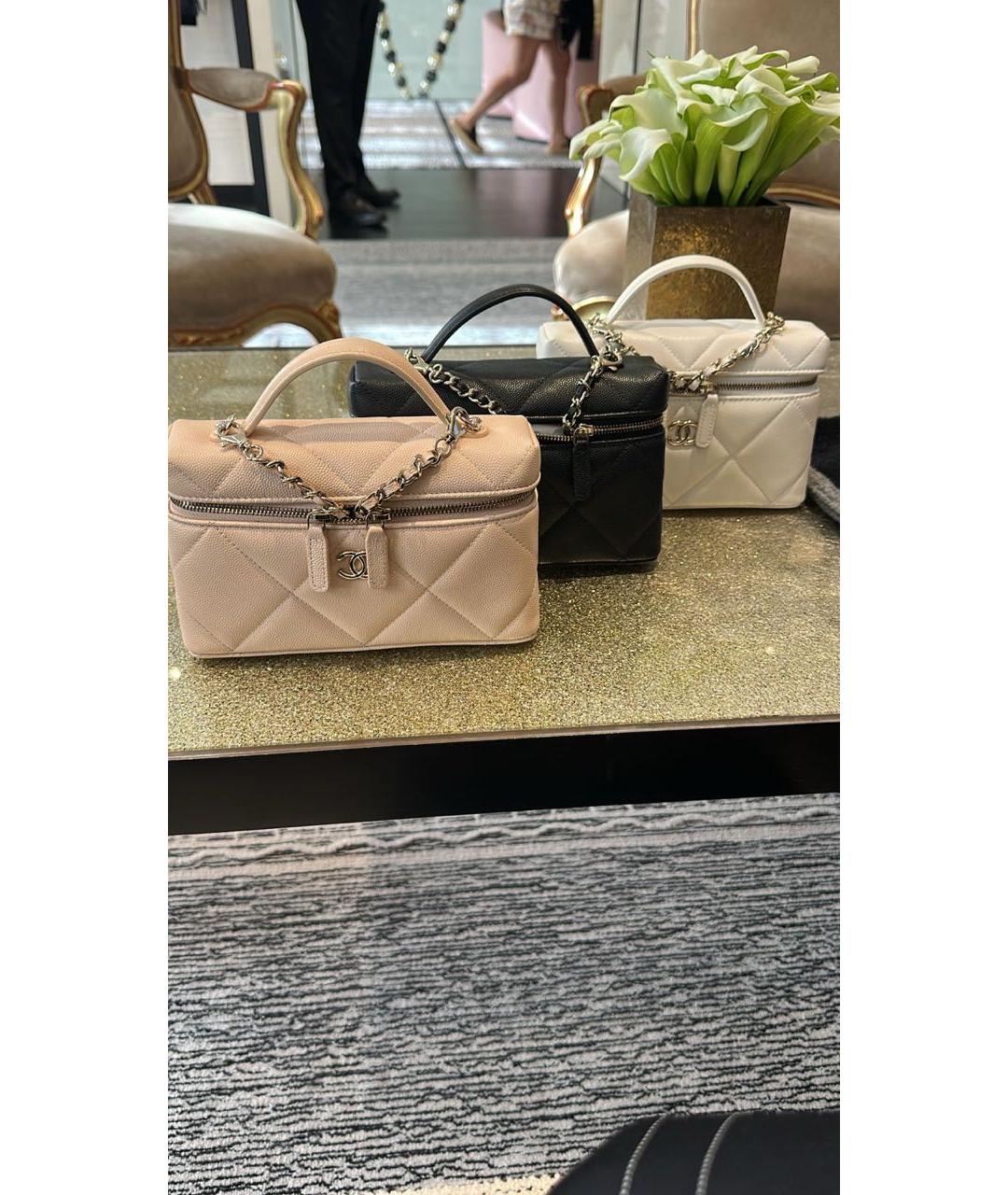 CHANEL Белая кожаная сумка через плечо, фото 6