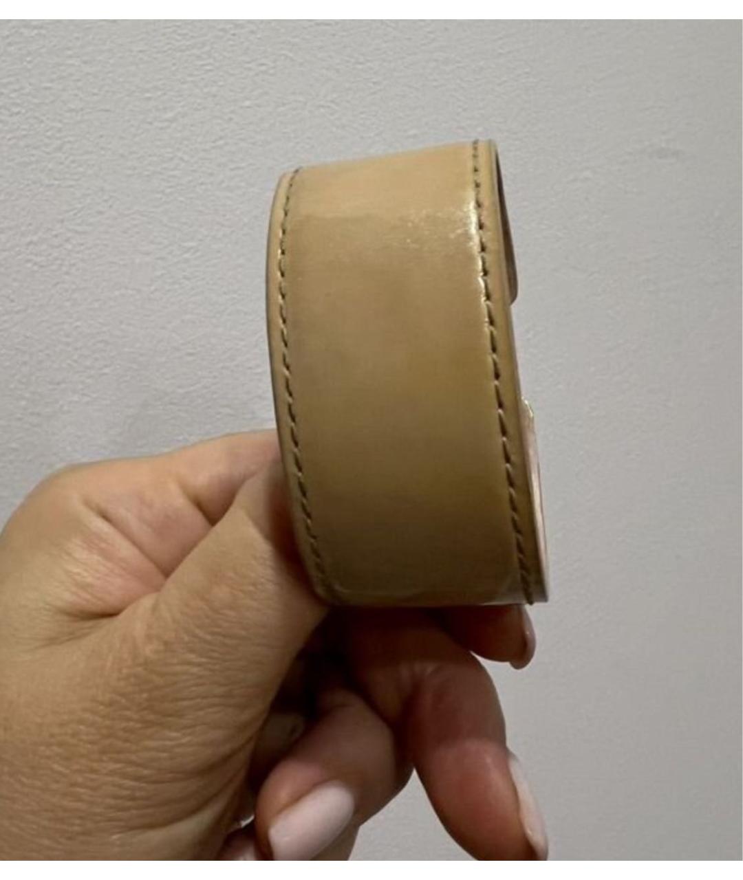 LOUIS VUITTON Розовый кожаный браслет, фото 4