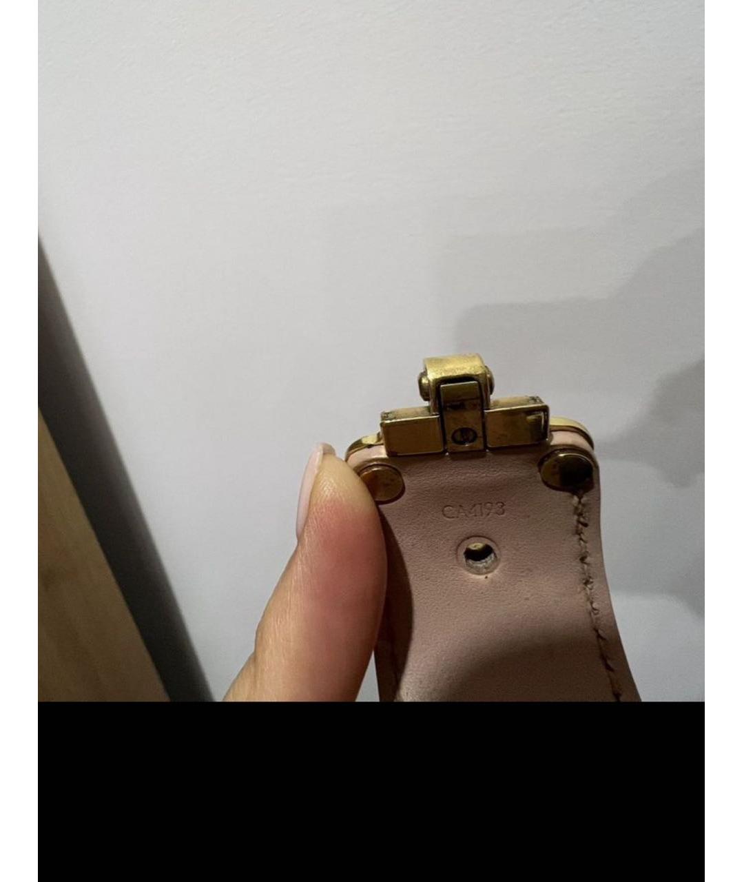 LOUIS VUITTON Розовый кожаный браслет, фото 3