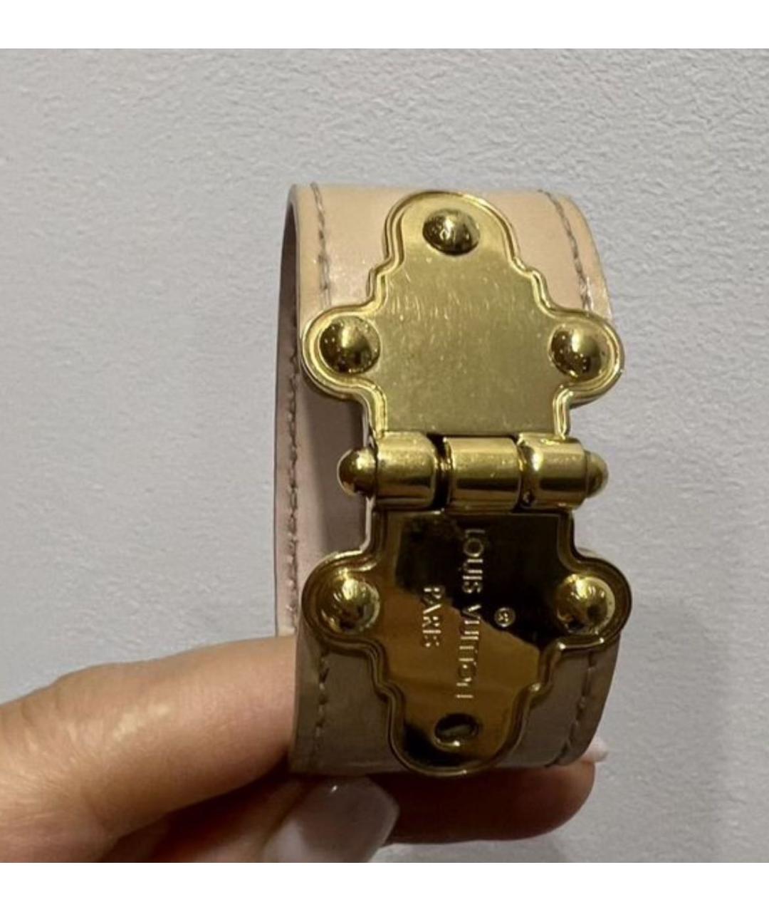 LOUIS VUITTON Розовый кожаный браслет, фото 2