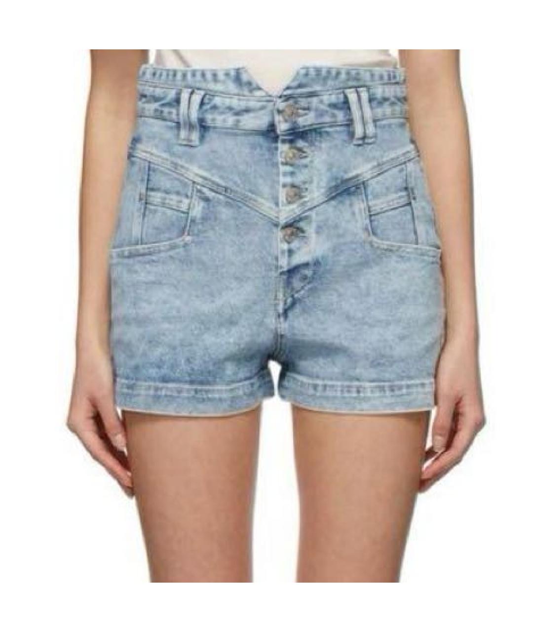 ISABEL MARANT Голубые хлопковые шорты, фото 6