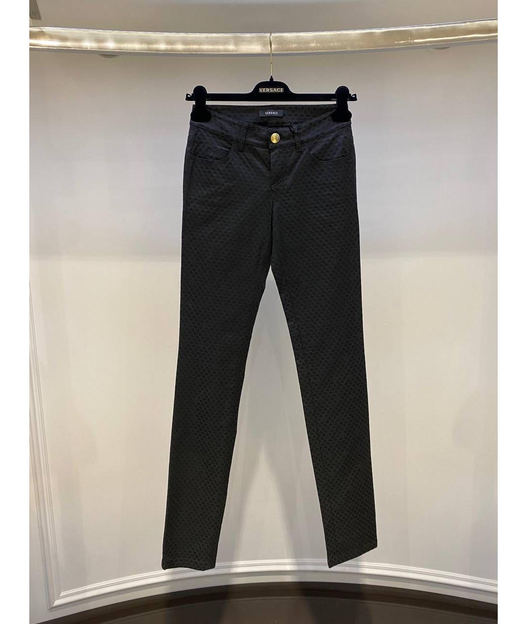 VERSACE Черные джинсы слим, фото 3