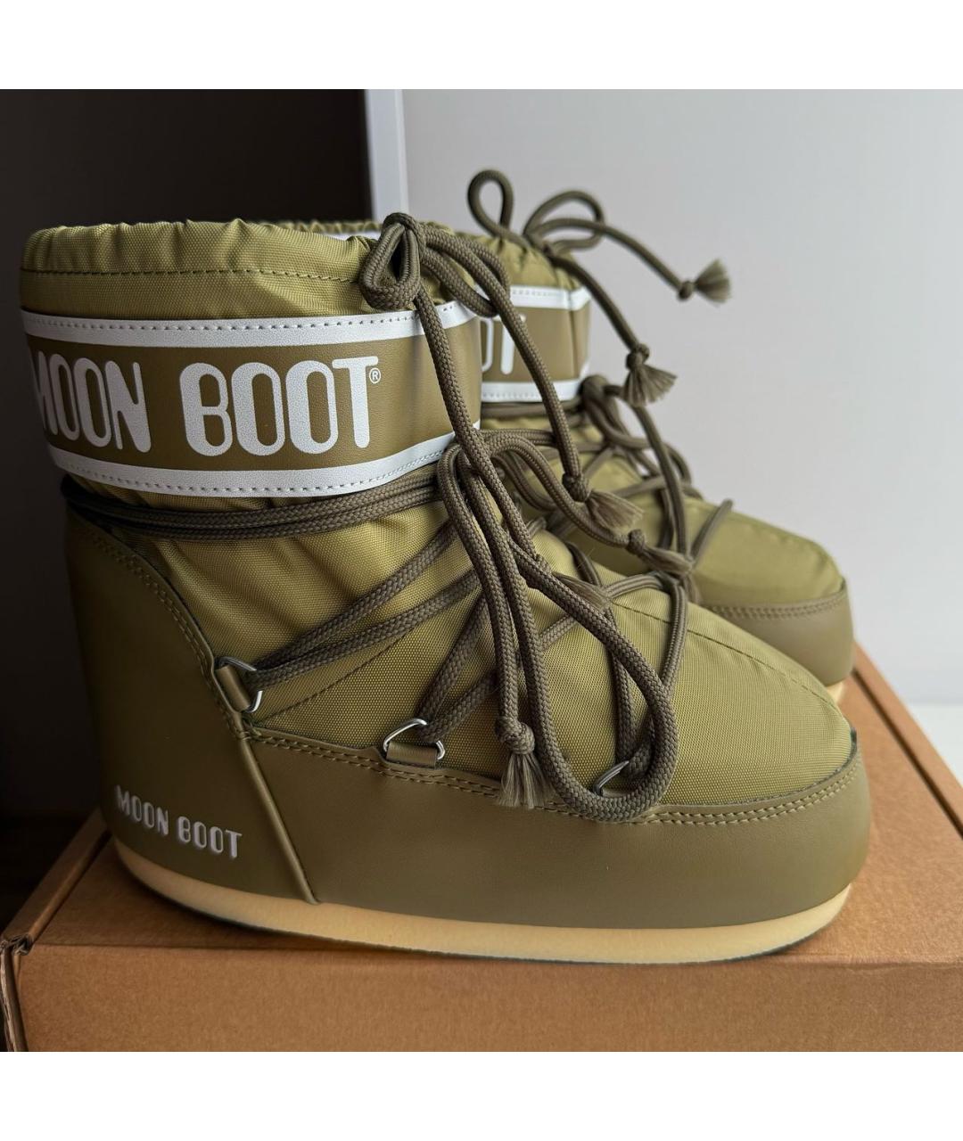 MOON BOOT Хаки сапоги, фото 5