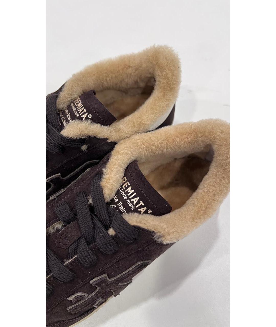 PREMIATA Коричневые замшевые кеды, фото 3