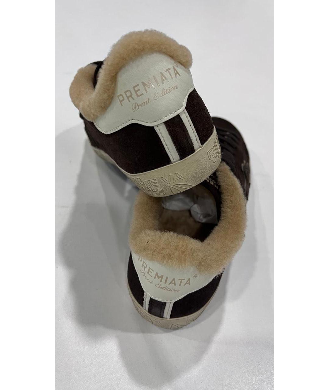 PREMIATA Коричневые замшевые кеды, фото 4