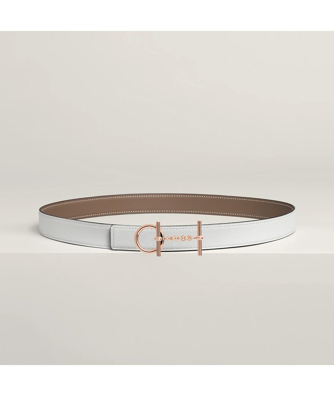 HERMES Коричневый кожаный ремень, фото 2