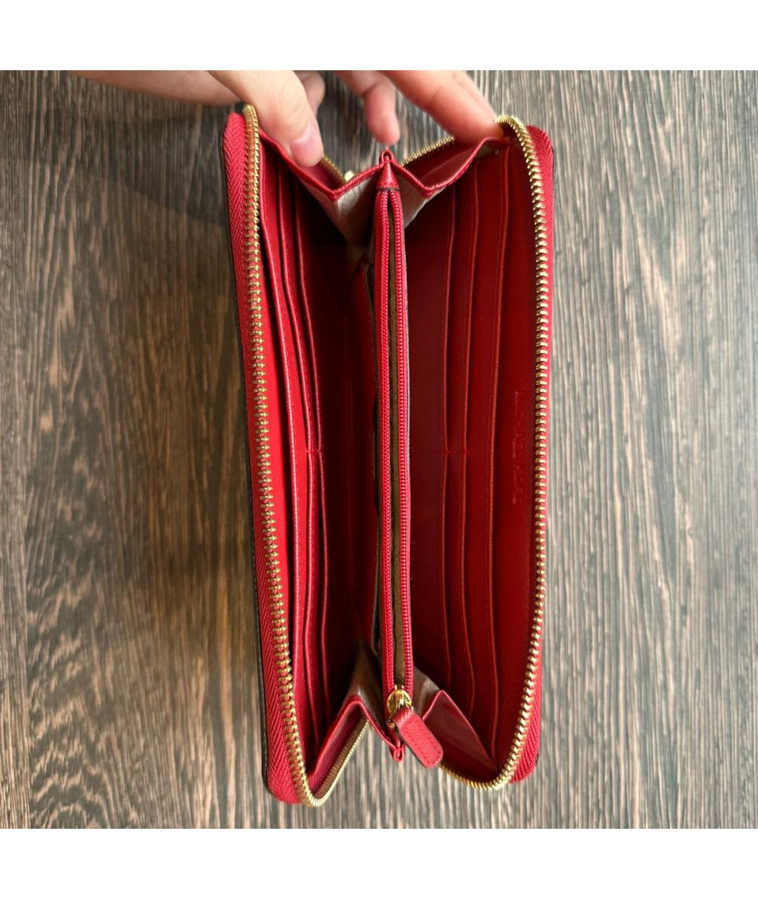MICHAEL KORS Красный кожаный кошелек, фото 4