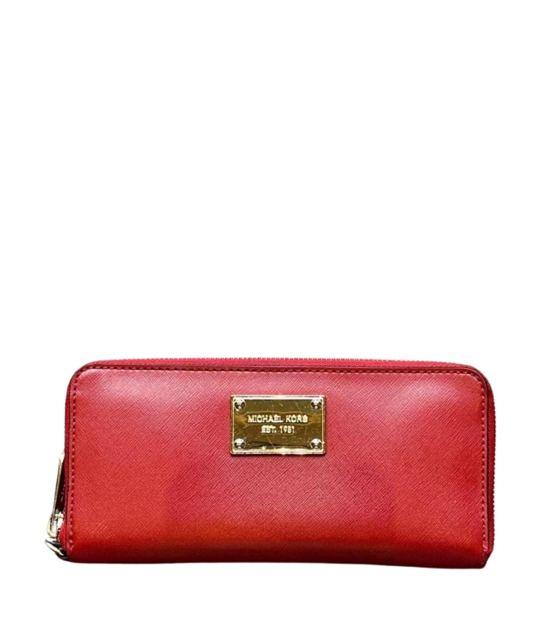 MICHAEL KORS Красный кожаный кошелек, фото 1