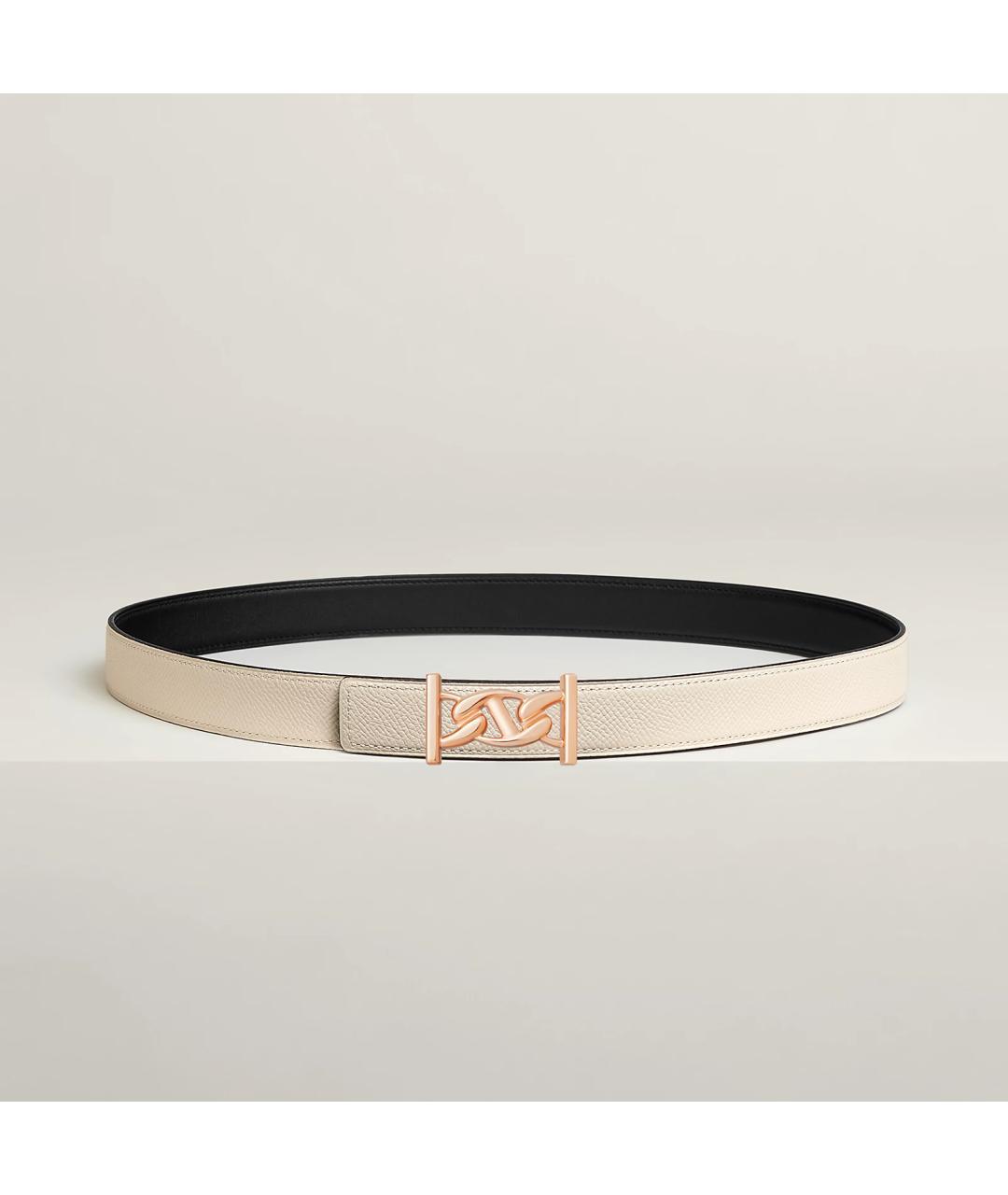 HERMES Черный кожаный ремень, фото 2