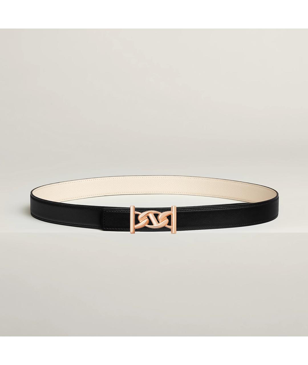 HERMES Черный кожаный ремень, фото 4