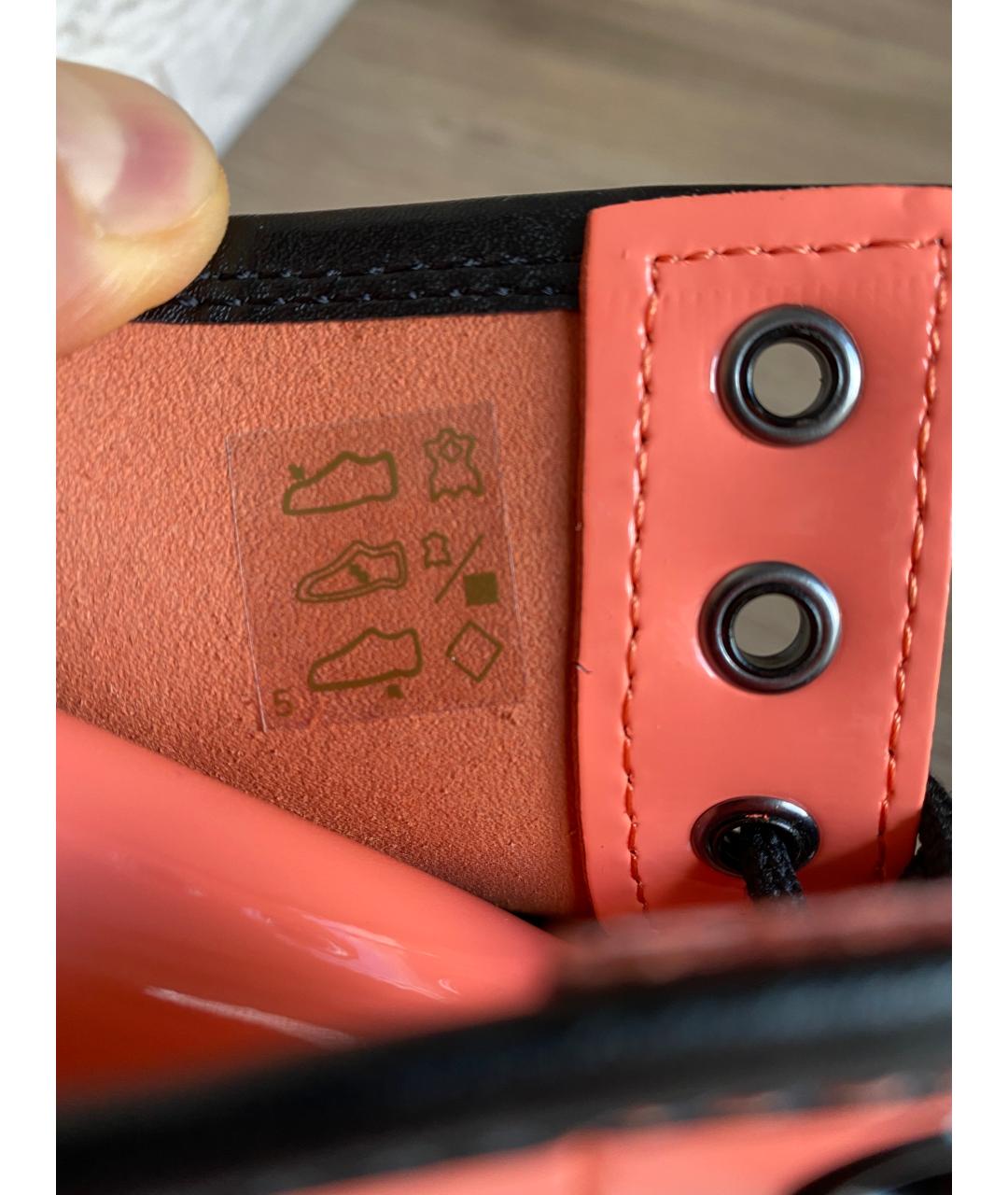 DR. MARTENS Коралловые ботинки из лакированной кожи, фото 9