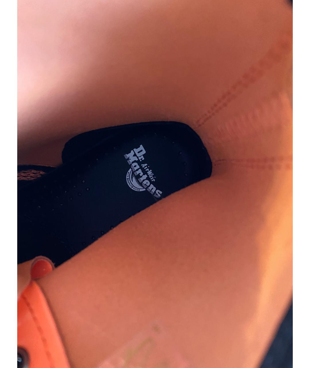 DR. MARTENS Коралловые ботинки из лакированной кожи, фото 8