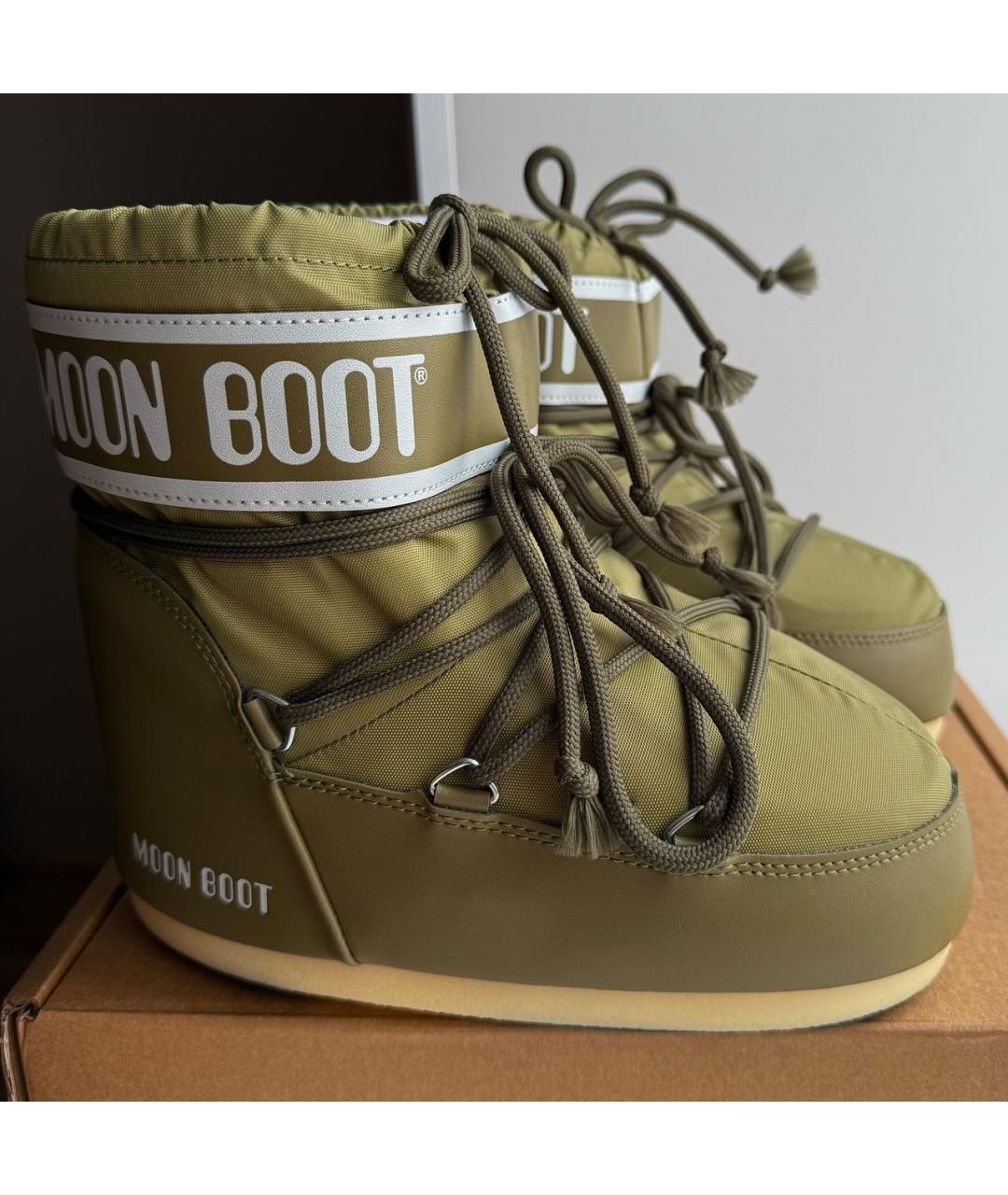 MOON BOOT Хаки неопреновые сапоги, фото 5