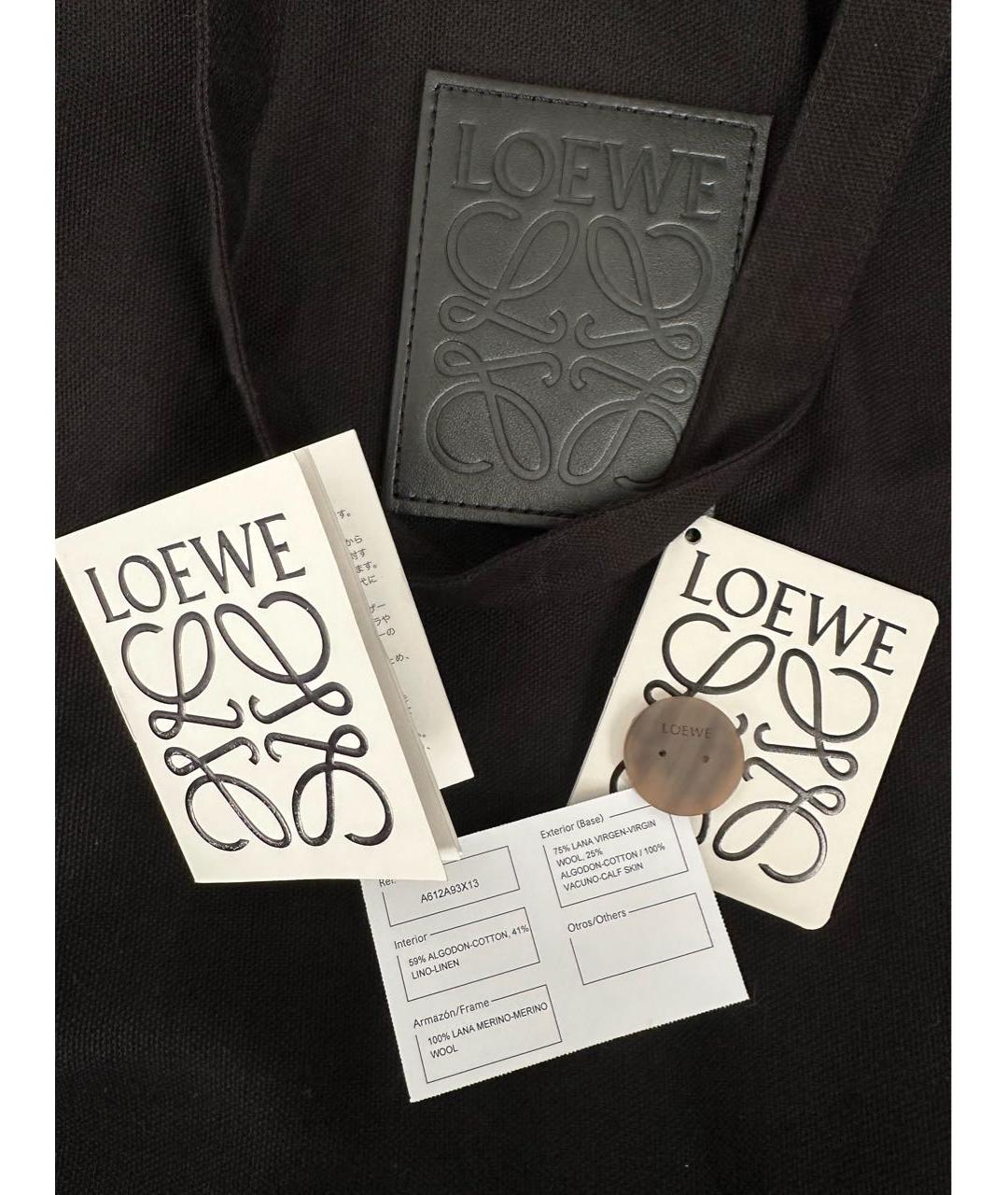 LOEWE Коричневое шерстяное пальто, фото 8