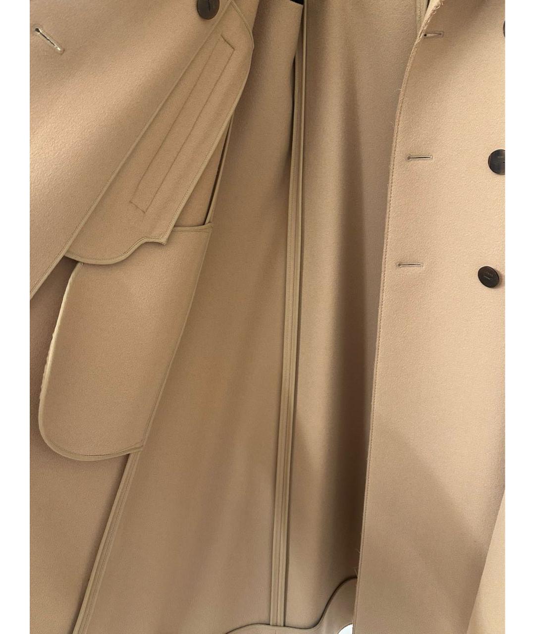 LOEWE Коричневое шерстяное пальто, фото 3