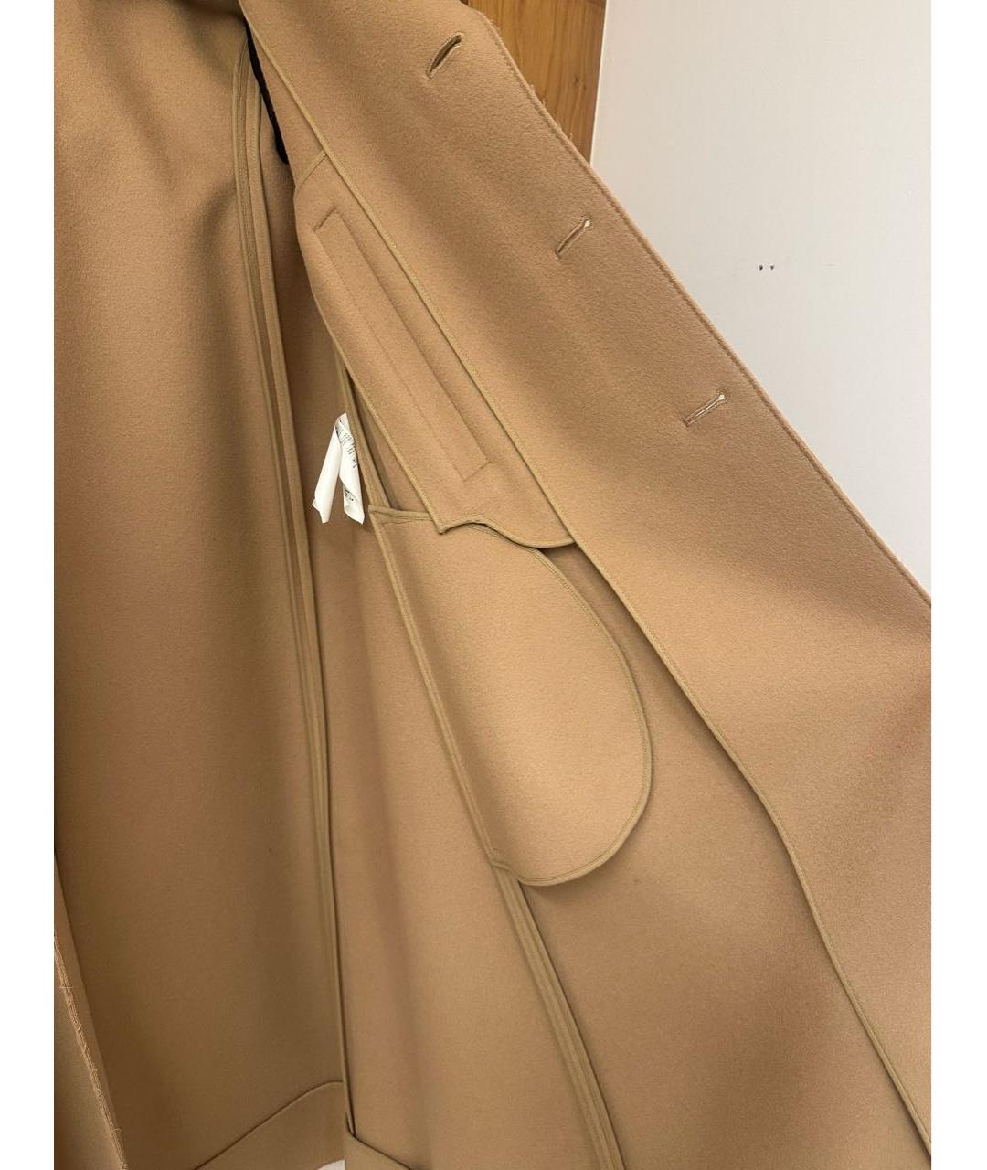 LOEWE Коричневое шерстяное пальто, фото 4