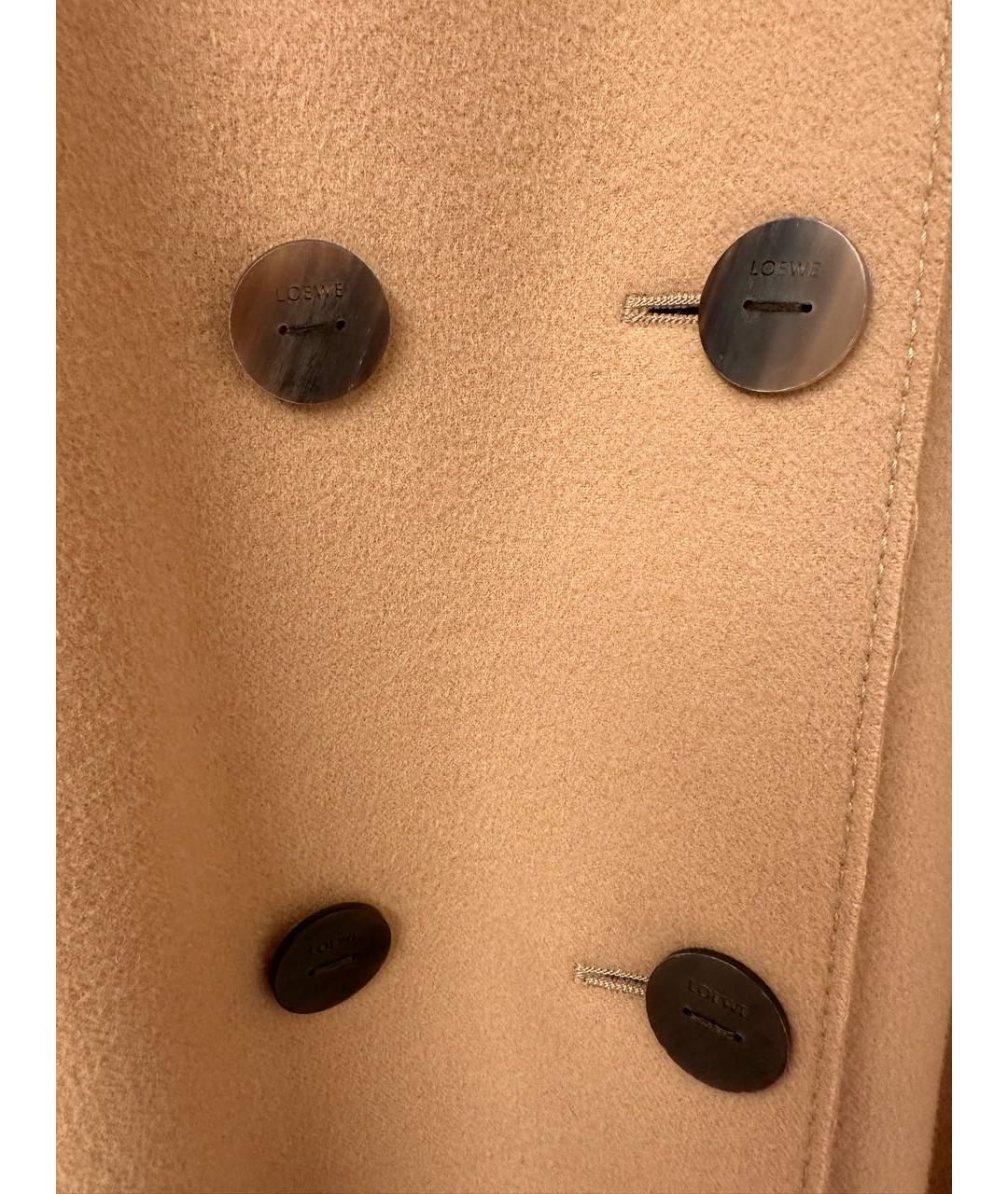 LOEWE Коричневое шерстяное пальто, фото 6